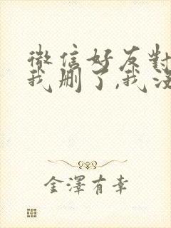 微信好友对方把我删了,我没删他,还能看到吗