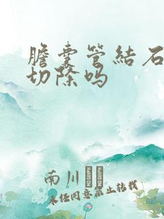 胆囊管结石必须切除吗