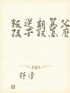 叛逆期骂父母的孩子该怎么管教