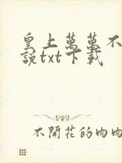 皇上万万不可小说txt下载