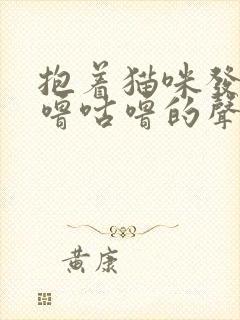 抱着猫咪发出咕噜咕噜的声音