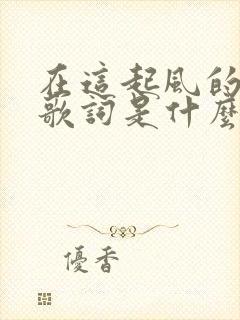 在这起风的午夜歌词是什么歌