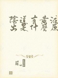 阴道有黄液体流出是什么原因