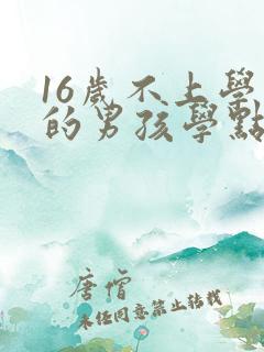 16岁不上学了的男孩学点什么好