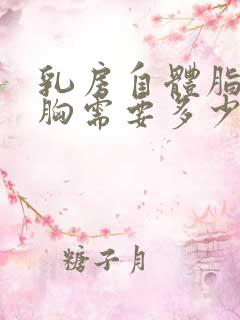 乳房自体脂肪丰胸需要多少费用