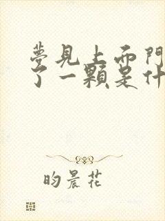 梦见上面门牙掉了一颗是什么征兆