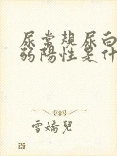 尿常规尿白细胞弱阳性是什么意思