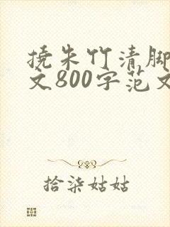 挠朱竹清脚心作文800字范文