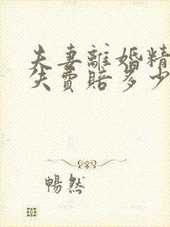 夫妻离婚精神损失费赔多少