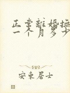 正常离婚抚养费一个月多少钱