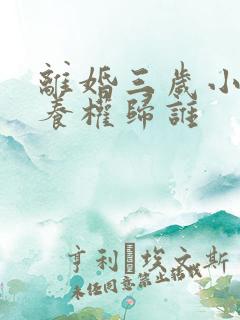 离婚三岁小孩抚养权归谁