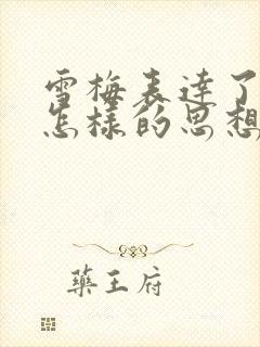 雪梅表达了诗人怎样的思想感情