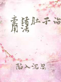 豪猪肚子治胃病用法