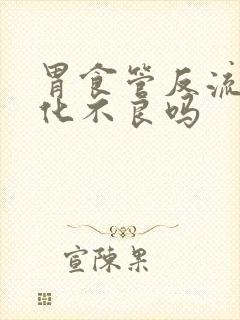 胃食管反流会消化不良吗