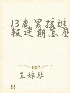 13岁男孩进入叛逆期怎么办