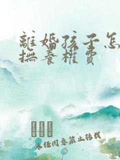 离婚孩子怎么判抚养权费