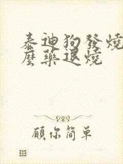 泰迪狗发烧吃什么药退烧