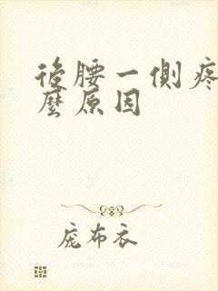 后腰一侧疼是什么原因