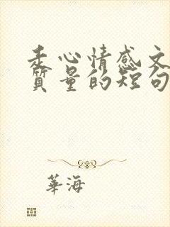 走心情感文案高质量的短句