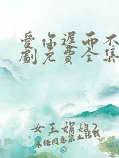 爱你迟而不晚短剧免费全集免费播放