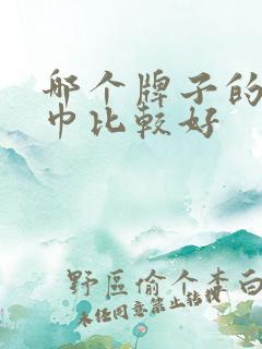 哪个牌子的湿纸巾比较好