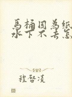 马桶因为纸堵了水下不去怎么办