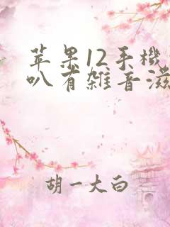 苹果12手机喇叭有杂音滋滋怎么解决