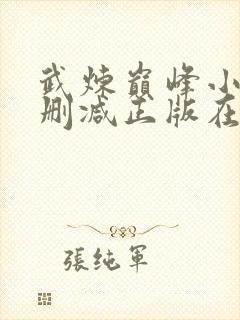 武炼巅峰小说无删减正版在线阅读