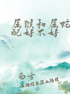 属猴和属蛇的婚配好不好