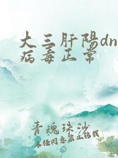 大三肝阳dna病毒正常