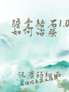 胆囊结石1.0如何治疗