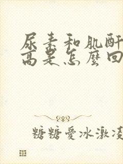 尿素和肌酐尿酸高是怎么回事