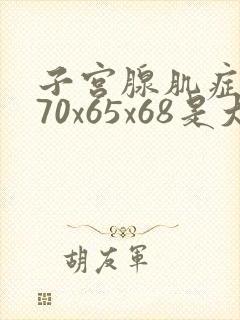 子宫腺肌症痛经70x65x68是大了吗