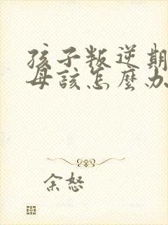 孩子叛逆期骂父母该怎么办