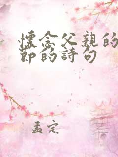 怀念父亲的父亲节的诗句