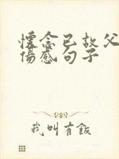 怀念已故父亲的伤感句子