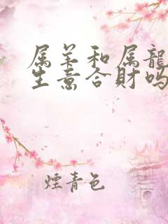 属羊和属龙的做生意合财吗