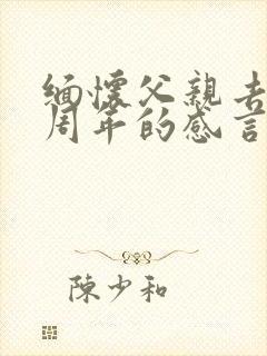 缅怀父亲去世十周年的感言