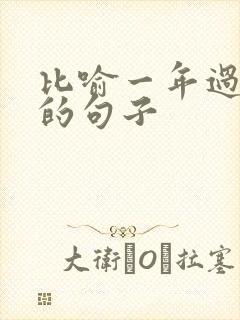 比喻一年过得快的句子