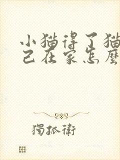 小猫得了猫瘟自己在家怎么治