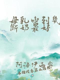 母乳吃到几个月断奶最好