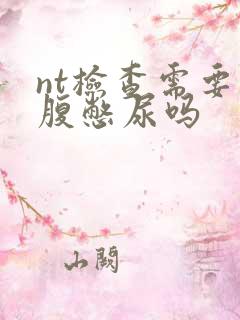 nt检查需要空腹憋尿吗