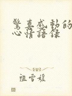 惊喜感动的简短心情语录