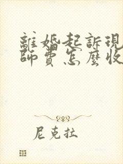 离婚起诉现在律师费怎么收费的