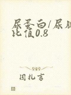 尿蛋白/尿肌酐比值0.8