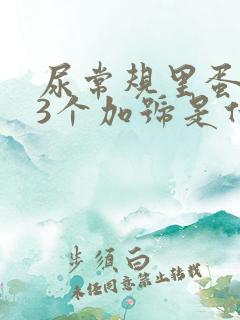 尿常规里蛋白质3个加号是什么意思