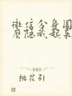 微信分身图标怎么隐藏起来