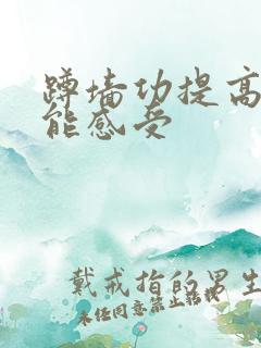 蹲墙功提高性功能感受