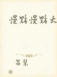 慢点慢点太大了