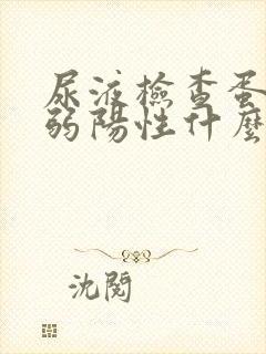 尿液检查蛋白质弱阳性什么意思